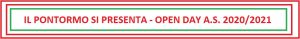 il pontormo si presenta - open day 2020/2021